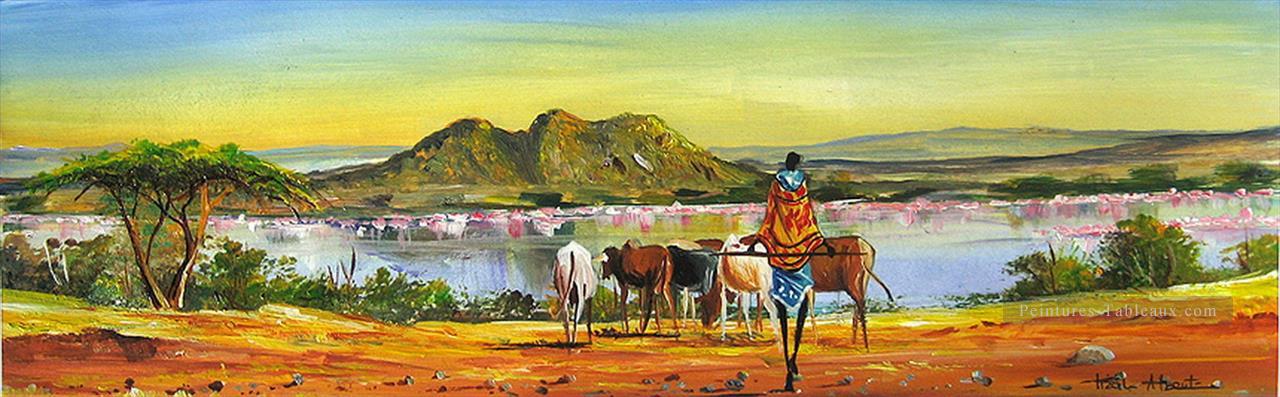 Près du lac Nakuru Paysage Peintures à l'huile